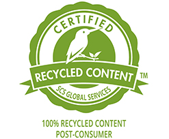 certified recycled content logo